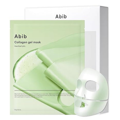 Abib Vegan Collagen Gel Mask Heartleaf Jelly 1 mask (Soothing) I Korean Vegan Collagen, Cooling Calming Hyaluronic Acid Hydrogel Face Mask Skin Care
