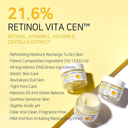 APLB Retinol Vitamin C Vitamin E Facial Cream - RETINOL VITA CEN™ 21.6%