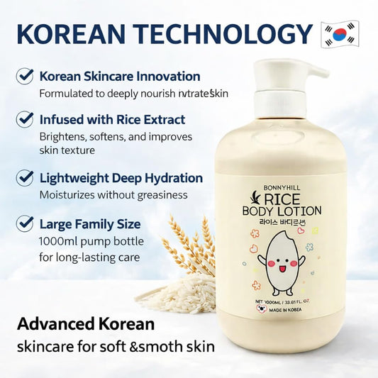 BONNYHILL Rice Body Lotion, Moisturizes And Enhances Skin Radiance