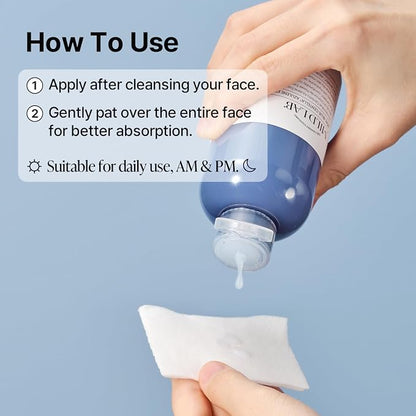Mild Lab Real Blue Centella Azulene Essence Toner - Lightweight Moisturizer for Dry & Sensitive Skin with Azulene, Centella, 10-Hyaluronic Acid Complex