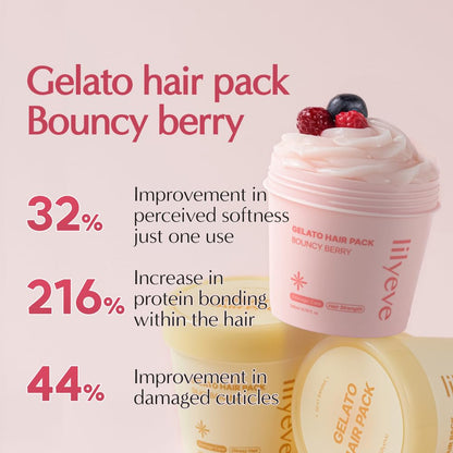 lilyeve REPAIRTURN Bouncy Berry Gelato Hair Pack, Milk Protein
