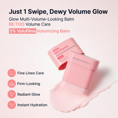 SUNGBOON EDITOR Pink PDRN & Volufiline Multi Balm, All-in-One Balm - Formulated with 5% Volufiline, a premium patented ingredient, to help visibly plump, smooth, and support a fuller-looking, bouncy complexion