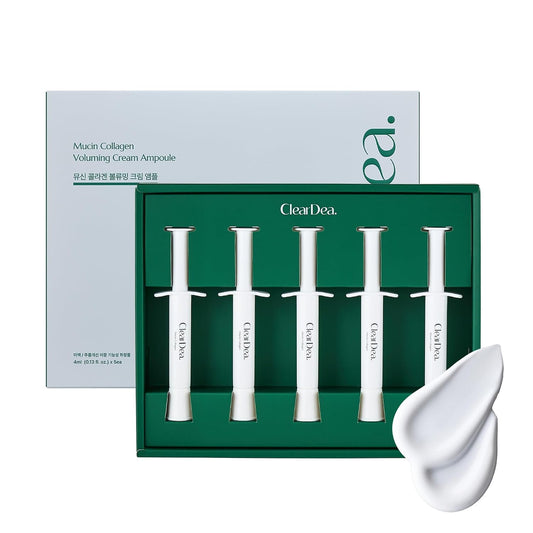 Mucin Collagen Voluming Ampoule Moisturizer Face Cream (Dual Collagen + Mucin Care) Deep Hydrating Facial Skin Care for Women, Glow Up Skincare Essentials
