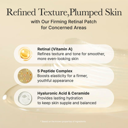 ARENCIA Retinal Boosting Eye Patch, Hydrogel Under Eye Mask with Peptides for Dark Circles, Puffiness, Fine Lines, 60 Patches