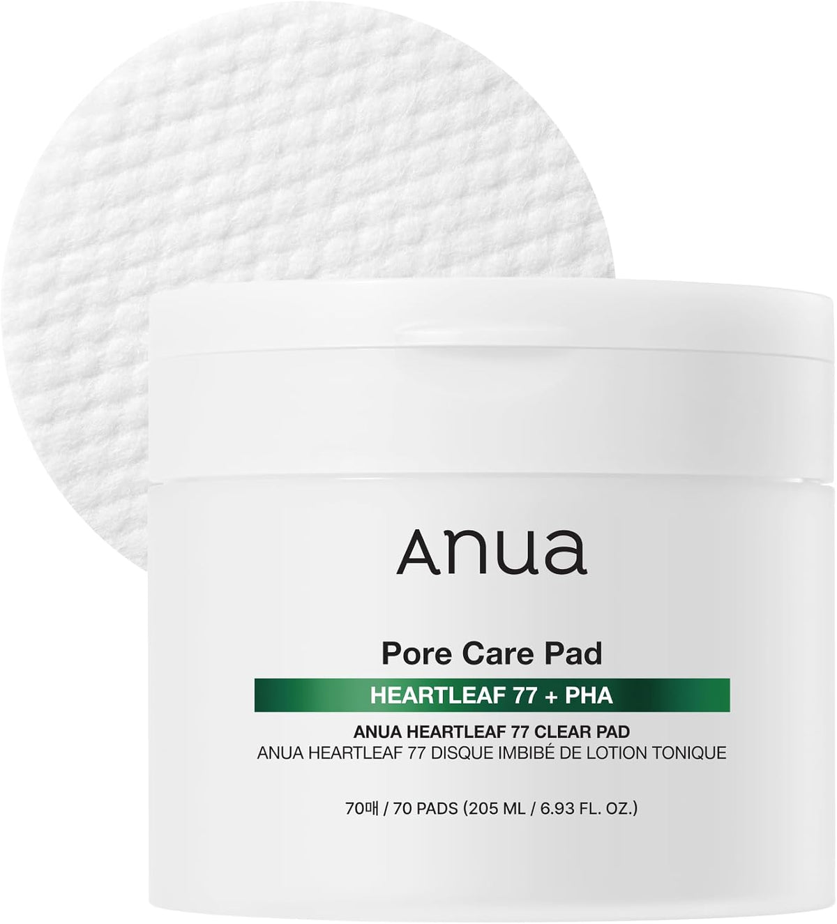 Anua Heartleaf 77 Toner Pads, Non-Comedogenic, 70 Pads