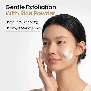 SKINFOOD Rice Daily Scrub Foam, Facial Cleanser with Face Scrub, Face Wash Fermented White Rice Bran Water, Gentle Exfoliating For Men and Women (150ml, 5.07 fl. oz.)