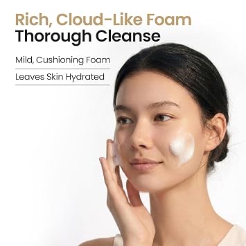 SKINFOOD Rice Daily Cleansing Foam 150ml - Delicate, Fine, and Smooth Brightening Cleansing with Fermented White Rice Ingredients - Firming Bubble Facial Foam Cleanser - For Men and Women (5.07 fl. oz.)