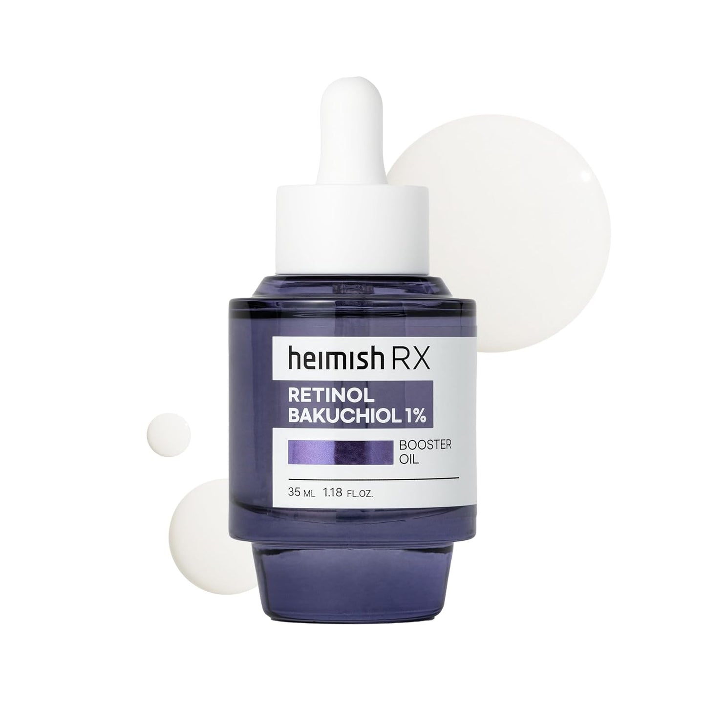 HEIMISH RX Retinol Bakuchiol Booster Oil - Anti Aging Serum, Face Serum for Firming, Anti Wrinkle, Skin Elasticity, Hydrating with Retinol, Non-greasy Formula, Korean Skincare