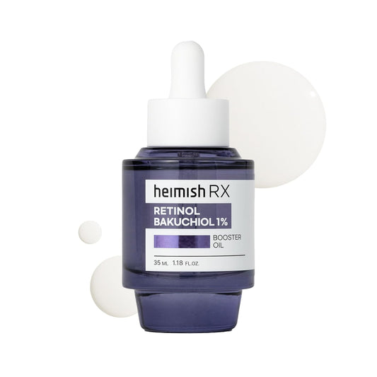 HEIMISH RX Retinol Bakuchiol Booster Oil - Anti Aging Serum, Face Serum for Firming, Anti Wrinkle, Skin Elasticity, Hydrating with Retinol, Non-greasy Formula, Korean Skincare