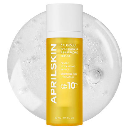 APRILSKIN Calendula10% PHA+AHA Resurfacing Serum, Vegan, Cruelty-Free, Dry, sensitive, acne-prone skin