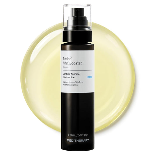 MEDITHERAPY Retinal Skin Booster Serum, Retinaldehyde, Niacinamide, Cica, Korean Hydrating Face & Body Serum for Dull, Uneven Skin, All Skin Types, K-Beauty