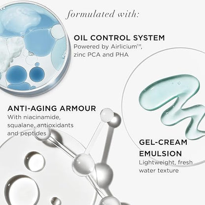 IT Cosmetics Confidence in a Gel Cream Oil Control - Hydrating Oil-Free Face Moisturizer - Reduces Shine & Look of Large Pores - with Niacinamide, Vitamin E & Peptides