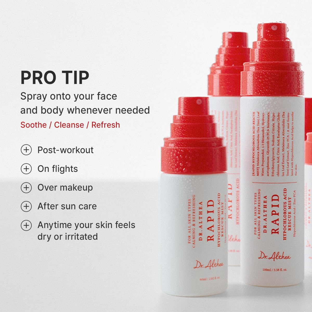 Dr.Althea Rapid Hypochlorous Acid Rescue Mist, Korean Skin Care