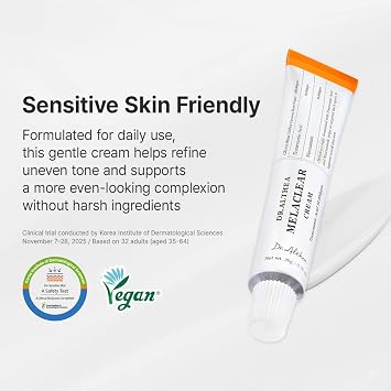 Dr.Althea Melaclear Cream, Korean Vegan Skin Care, 0.70 Fl Oz Tranexamic Acid (TXA) & Niacinamide to Help Refine Uneven Skin Tone, Face Moisturizer for Dark Spot & Hyperpigmentation Care