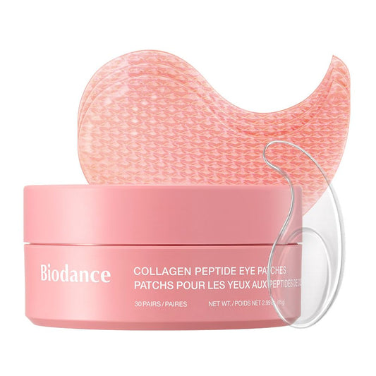 BIODANCE Collagen Peptide Eye Patches - Anti Wrinkle & Smile Line Patches for Face, Under Eye Mask for Fine Lines & Eye Bags, Travel Essentials & Self Care Gifts for Women, Korean Skin Care (60 Count)