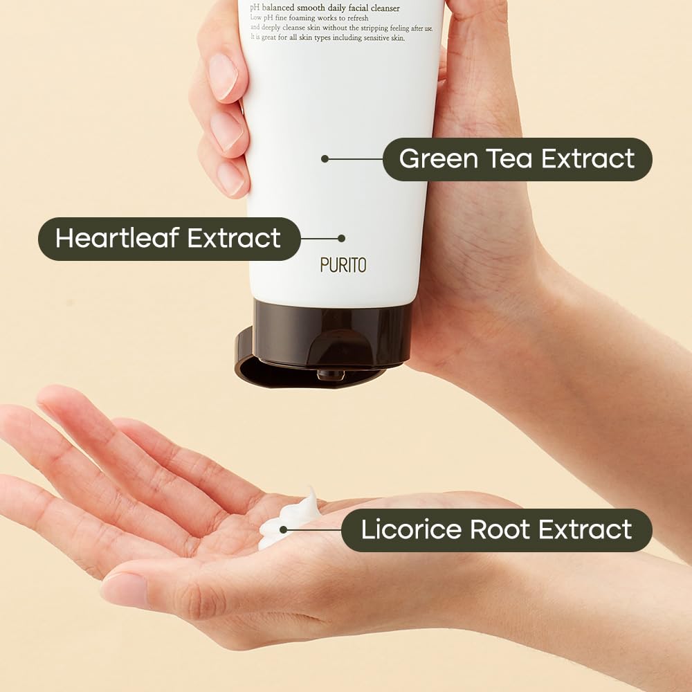 PURITO From Green Deep Foaming Cleanser, plant-based, natural ingredients, cruelty-free, Vegan