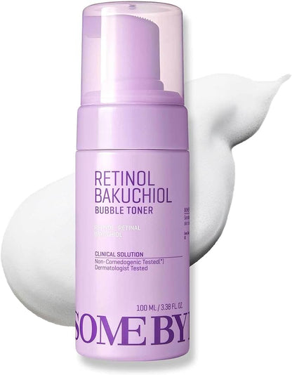 SOME BY MI Retinol Bakuchiol Bubble Toner – 3.4oz, 100ml – Korean Retinol Face Toner for Glass Skin – Hydration, Radiance & Calming Care with Hyaluronic Acid, Centella & Niacinamide