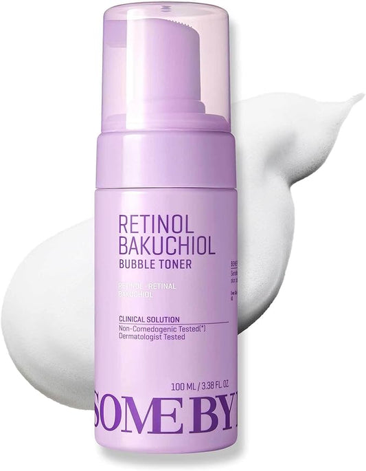 SOME BY MI Retinol Bakuchiol Bubble Toner – 3.4oz, 100ml – Korean Retinol Face Toner for Glass Skin – Hydration, Radiance & Calming Care with Hyaluronic Acid, Centella & Niacinamide