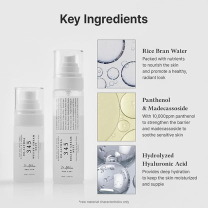 Dr.Althea 345 Relief Cream Mist | Hydrating Facial Mist with Rice Extract | Soothing Care for Sensitive Skin | Vegan Korean Skincare