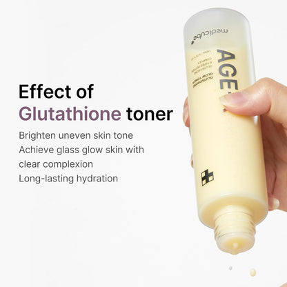 medicube Age-R Glutathione Glow Milky Toner, Low-Irritation Double Layer Toner for Glass Glow Skin with Peptide, Even Skin Tone, Radiance, Hydration