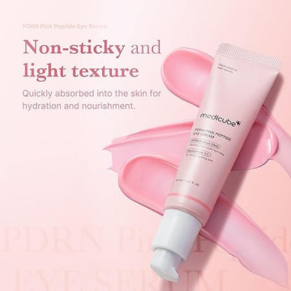 medicube Eye Serum with Salmon DNA PDRN & Pink Peptides | 99% Purity Retinol for Fine Lines | PDRN & Niacinamide for Uneven Skin Tone
