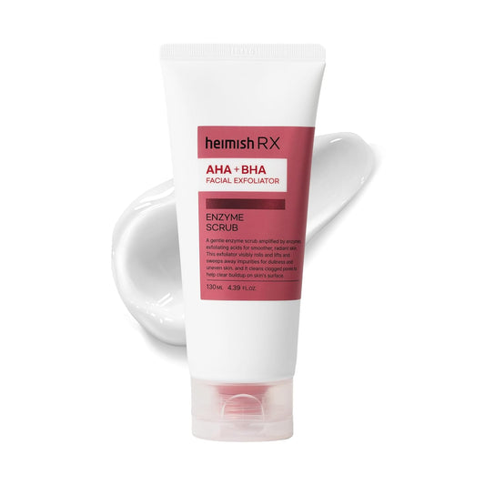 HEIMISH RX AHA BHA Enzyme Scrub - Facial Exfoliating Scrub, Chemical Exfoliant, Gentle Exfoliator for face with Salicylic Acid, For All Skin Types, Skin Texture Improvement