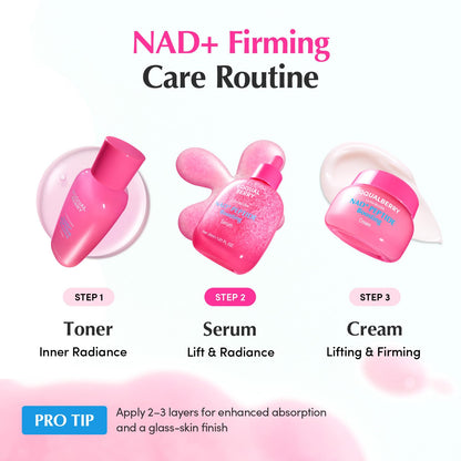 EQQUALBERRY NAD+ Peptide Boosting Serum, 14 Peptide Serum for Face, Neck & Body, Niacinamide 2% & Vegan Collagen for Anti-Aging, Firming & Lifting, Korean Skincare