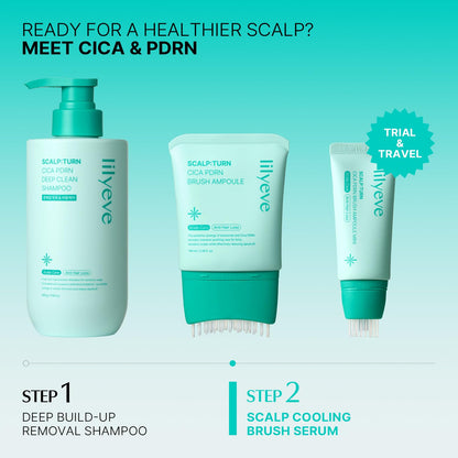lilyeve SCALPTURN Cica PDRN Scalp Serum with Built-In Brush