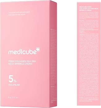 medicube PDRN Collagen Gua Sha Neck Wrinkle Cream | Built-In Gua Sha Massager with Volufiline 5% | Firming, Contour Care for the Look of Fine Lines, Jawline, Neck, Décolleté