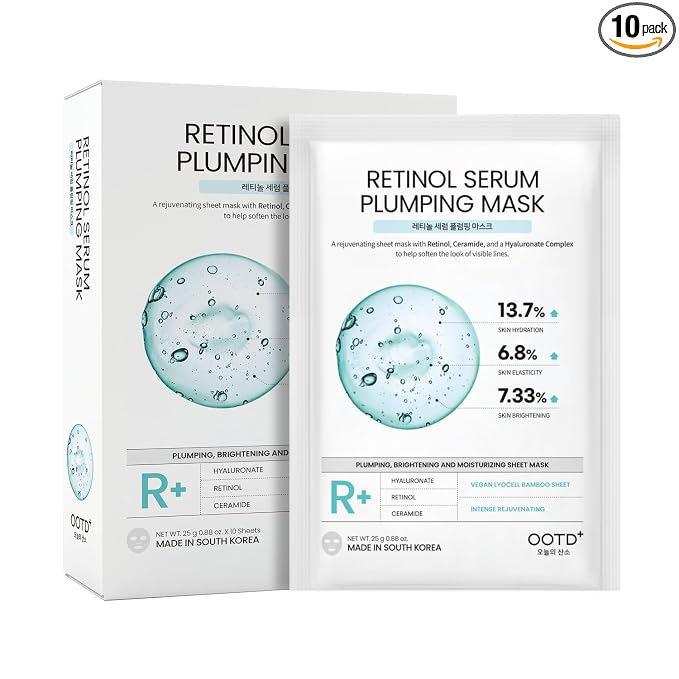 #OOTD Rejuvenating Retinol Wrinkle Sheet (1 Mask)| Korean Skincare | Retinol sheet (1 mask) with Ceramide & Hyaluronate; smoothes fine lines, fortifies barrier & deeply plumps skin