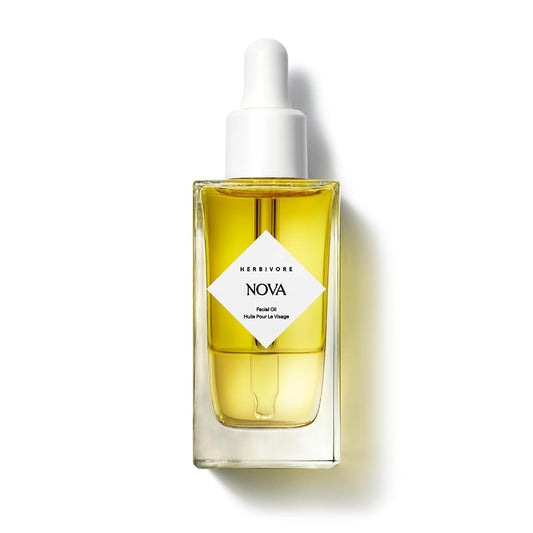 HERBIVORE Nova Bi-Phase Facial Oil, Hydrating, Boosts Radiance Bi-phase face oil with fermented niacinamide, turmeric & squalane. Hydrates, boosts glow and helps even tone
