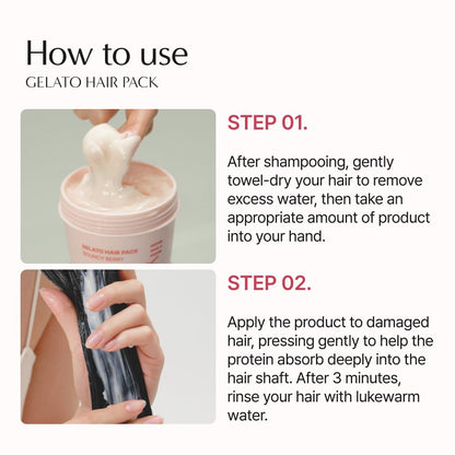 lilyeve REPAIRTURN Bouncy Berry Gelato Hair Pack, Milk Protein