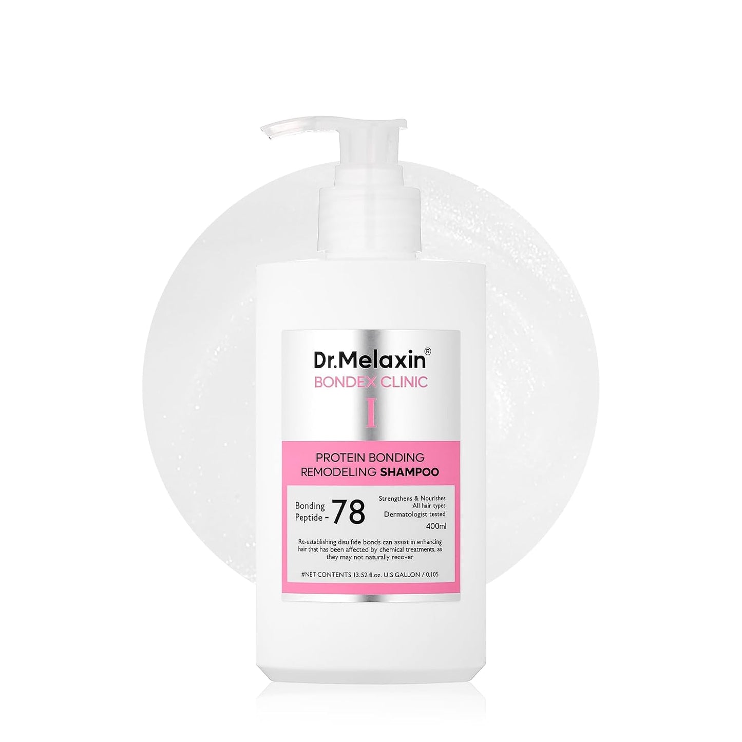 Dr.Melaxin Bondex Protein Bonding Remodeling Shampoo with Argan Oil, Strengthening Keratin & Peptides Bonder, Repair Hair