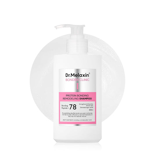 Dr.Melaxin Bondex Protein Bonding Remodeling Shampoo with Argan Oil, Strengthening Keratin & Peptides Bonder, Repair Hair
