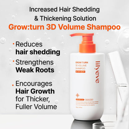 lilyeve GROWTURN 3D Volume Shampoo, Biotin, Hair Growth