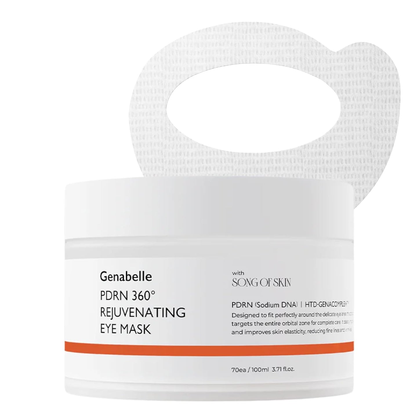 Genabelle PDRN 360° Rejuvenating Eye Mask – Full Eye Area Eye Patches for Hydration, Firming & Elasticity with PDRN & Peptides – Targets Dark Circles, Puffiness & Fine Lines, Glass Skin