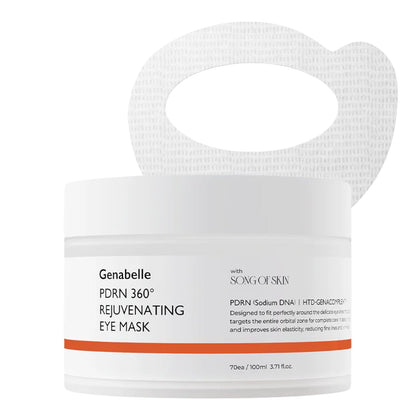 Genabelle PDRN 360° Rejuvenating Eye Mask – Full Eye Area Eye Patches for Hydration, Firming & Elasticity with PDRN & Peptides – Targets Dark Circles, Puffiness & Fine Lines, Glass Skin