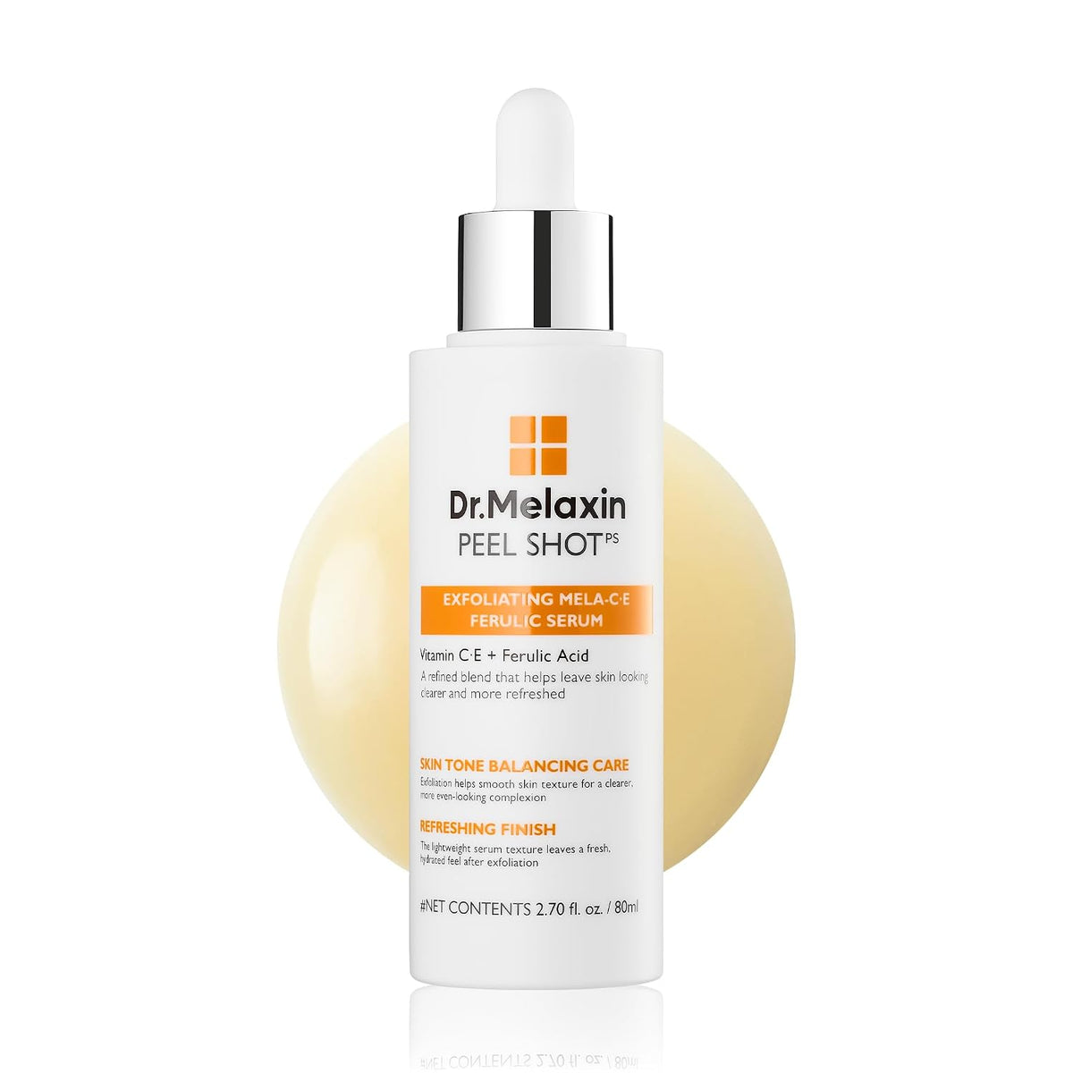 Dr.Melaxin Peel Shot Glow Rice Peeling Ampoule, Dead Skin Gentle Exfoliating Ampoule with Rice Water Extract, AHA BHA, Niacinamide, Daily Skin Texture Care, Korean Skincare