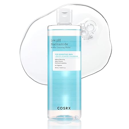 COSRX Low pH Niacinamide Micellar Cleansing Water - Daily Mild Facial Cleansing Wash for Sensitive Skin, Sebum control, Korean Skin Care