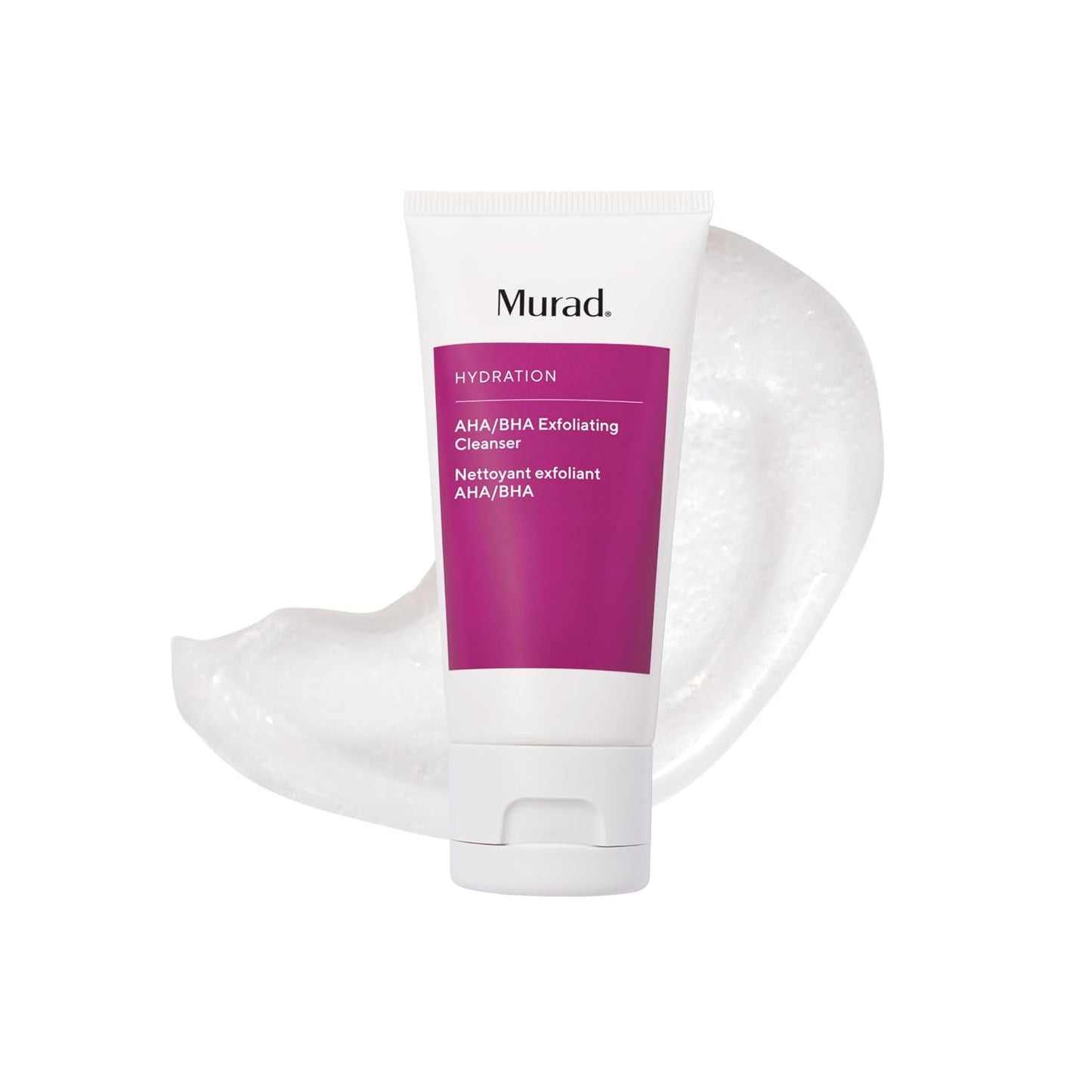 Murad AHA/BHA Exfoliating Cleanser - Glycolic Acid, Exfoliating face wash with Salicylic, Lactic & Glycolic Acids and Jojoba Beads exfoliates, smooths, softens and hydrates