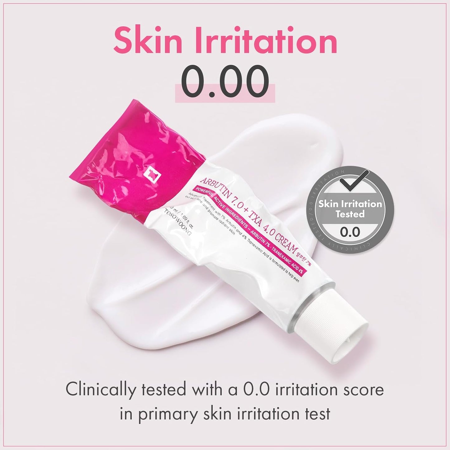 TOSOWOONG Arbutin 7% + Tranexamic Acid 4% Cream, 70,000ppm Arbutin, 40,000ppm TXA, Niacinamide, Glutathione, Dark Spots, Freckle, Blemishes, Pigmentation, Korean Skin Care