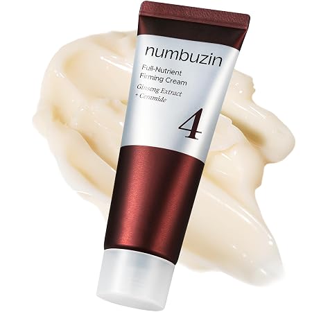 numbuzin No.4 Full Nutrient Firming Cream - Skin Elasticity, Wrinkle Care, Anti-aging, Deeply Nourishing, Hydration, Red Ginseng, Panthenol, Niacinamide, Bifida