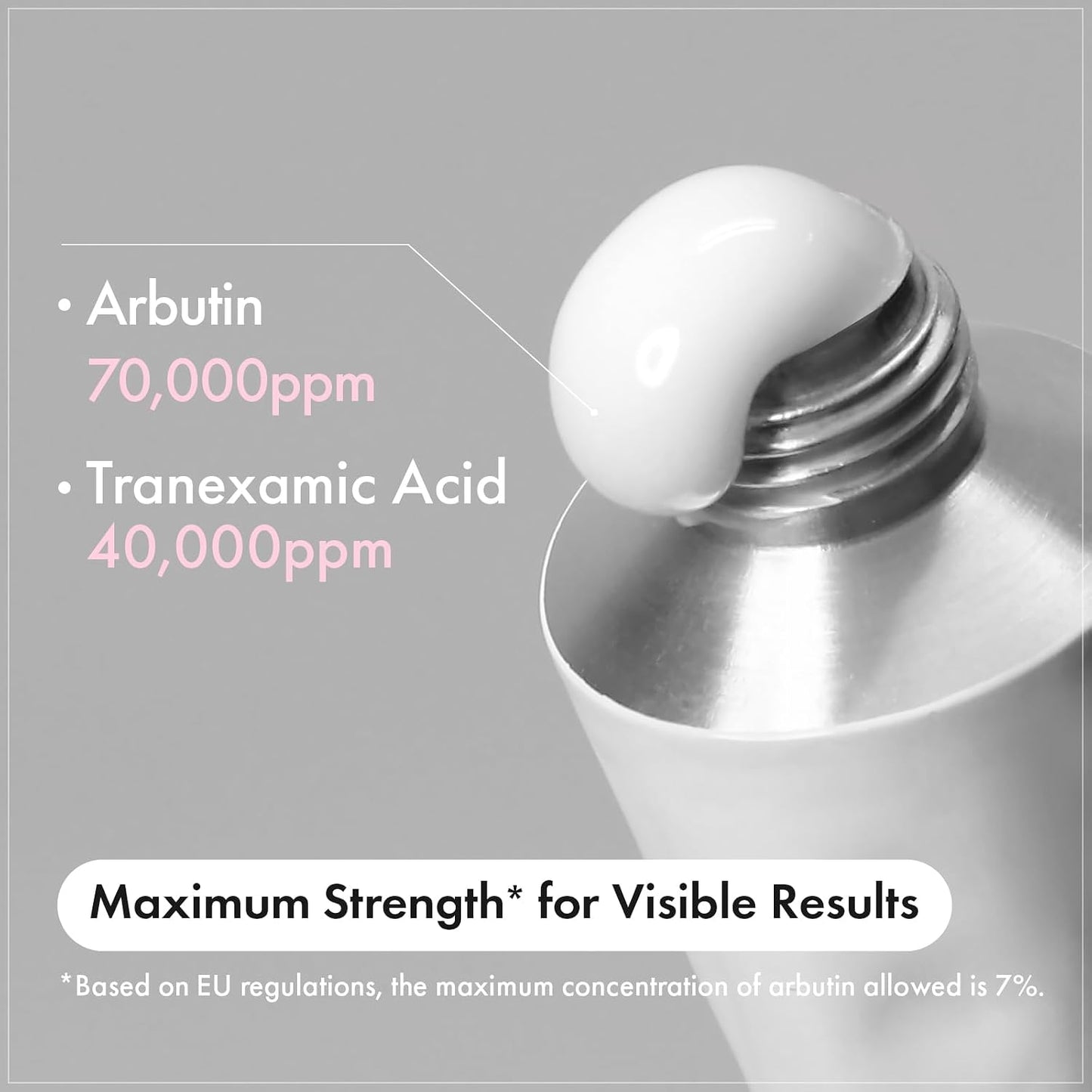 TOSOWOONG Arbutin 7% + Tranexamic Acid 4% Cream, 70,000ppm Arbutin, 40,000ppm TXA, Niacinamide, Glutathione, Dark Spots, Freckle, Blemishes, Pigmentation, Korean Skin Care