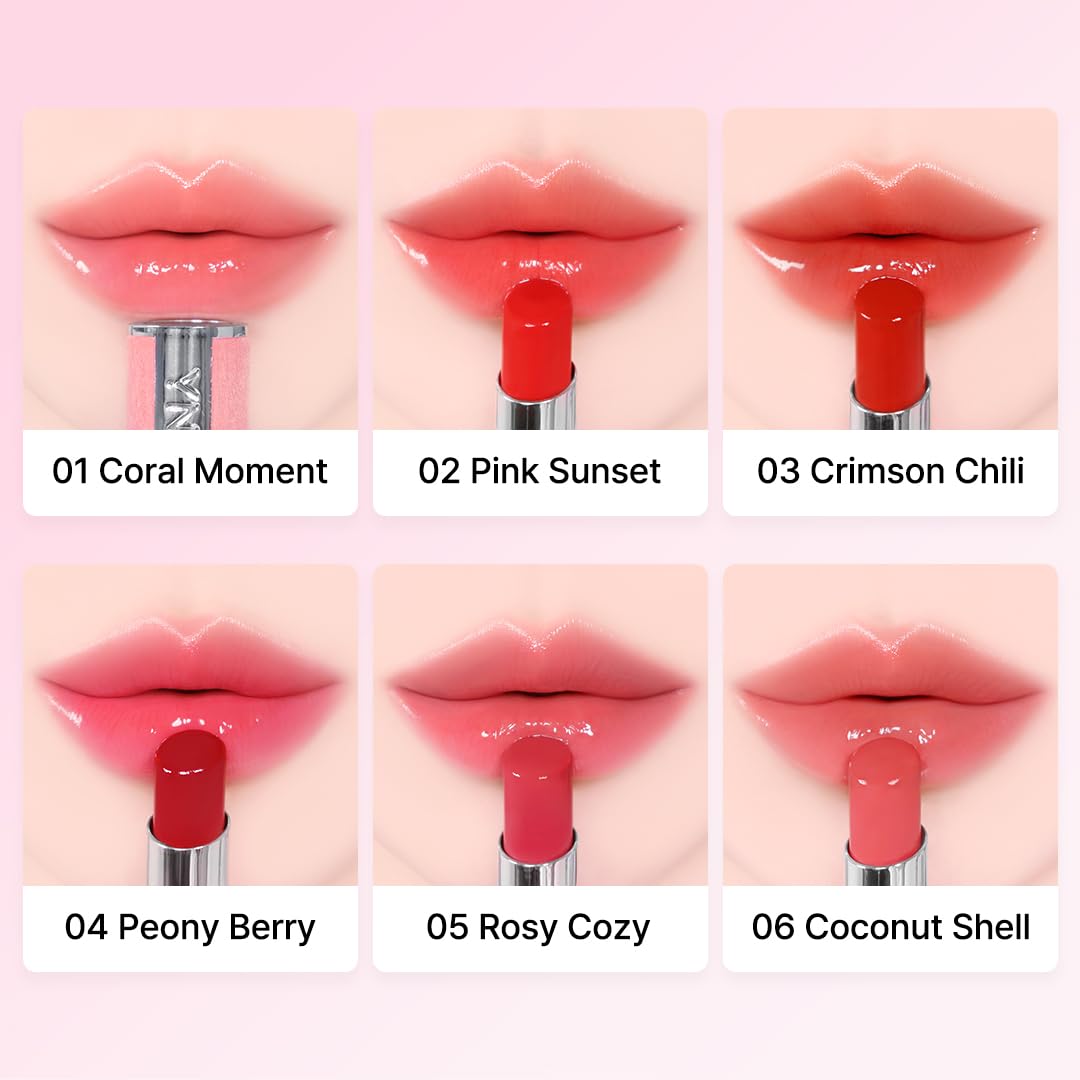 YNM Candy Gloss Balm, 06 COCONUT SHELL K-beauty, Tinted, Color Lipstick Balm, Glossy, Moisture, korean, Jelly lips, Non-Sticky and Long-lasting
