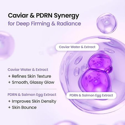 BIODANCE Rejuvenating Caviar PDRN Real Deep Mask, Overnight Hydrogel Face Mask, Skin Firming, Radiance, Enhancing Skin Recovery (1x)