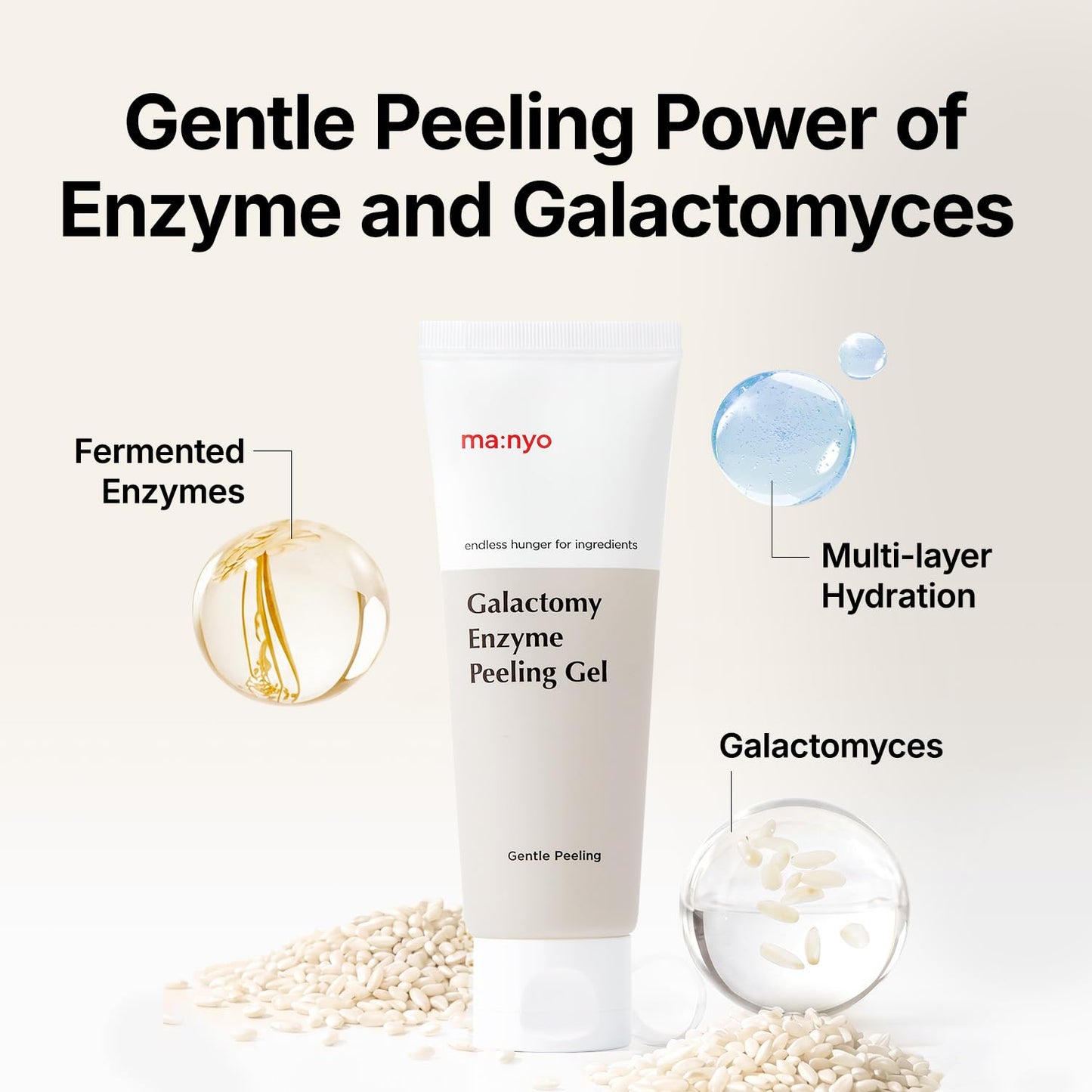 MANYO Galactomy Enzyme Peeling Gel, Face and Body Scrub, Dead Skin Remover, Blackhead Remover, Korean Exfoliating Gel, Korean Skin Care