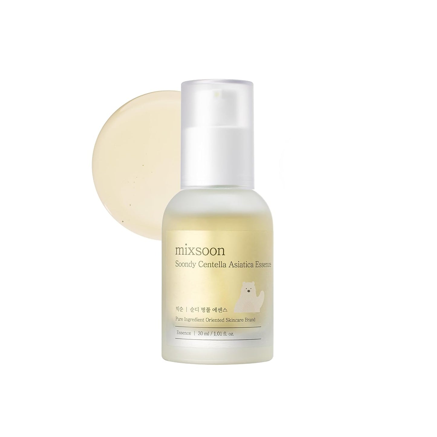 Mixsoon Soondy Centella Asiatica Essence-Soothing and Calming for Face, Jeju Island Cica Extracts and Hydrating Formula for Balanced Skin