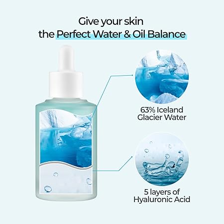 numbuzin No.6 Deep Sleep Mask Serum - Iceland Glacier Water for Instant and Long-lasting Hydration with Hyaluronic Acid & Niacinamide for Dry Skin