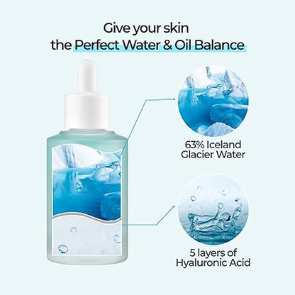 numbuzin No.6 Deep Sleep Mask Serum - Iceland Glacier Water for Instant and Long-lasting Hydration with Hyaluronic Acid & Niacinamide for Dry Skin