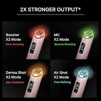 medicube Booster Pro X2™ - 7 in 1 Glow Beauty Device, 2X Glow Care, Pink 7-IN-1 Korean Skincare Device - 2X Care for Glow, Pores, Skin Definition & Radiance, Customized Dual & Mask Modes
